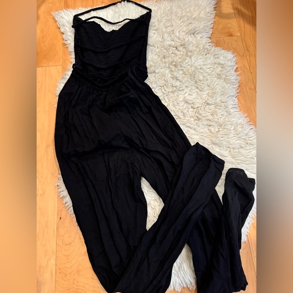 Indah Pants - INDAH black romper jogger jumpsuit size medium m